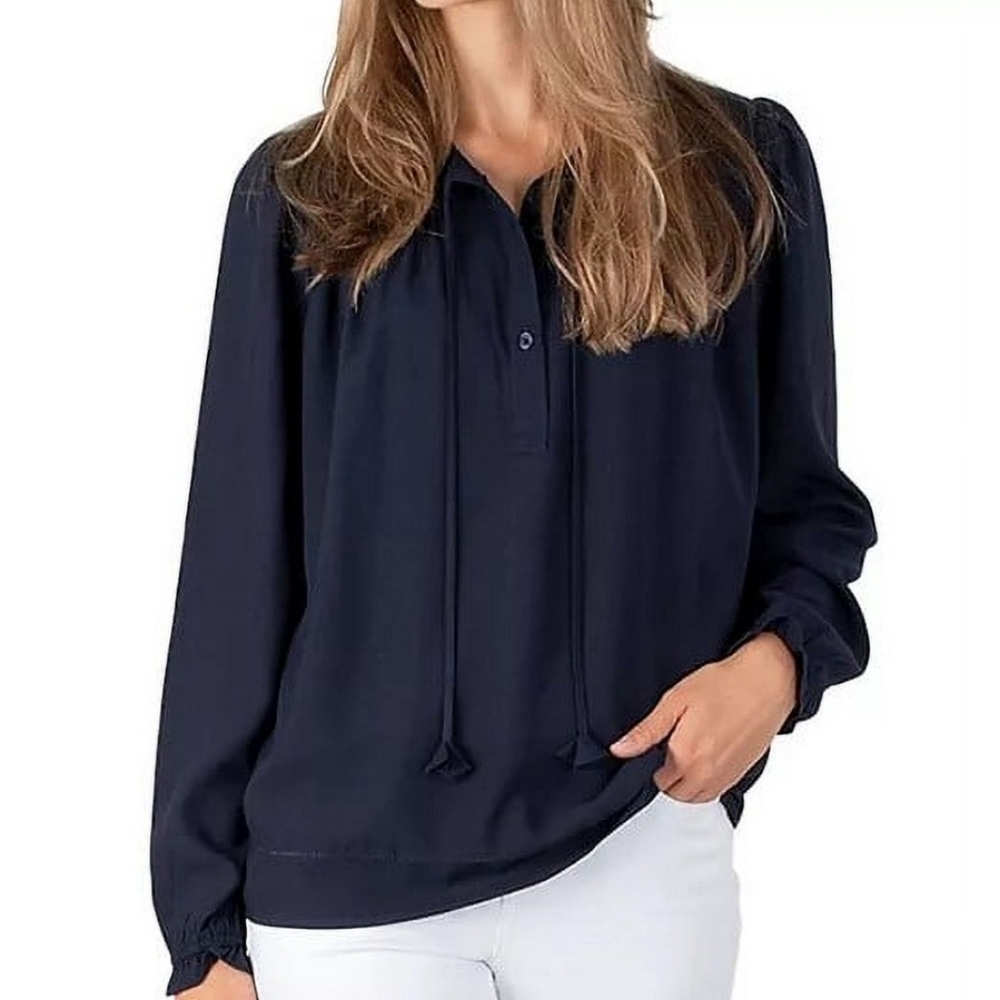Joie Navy Limited Edition Peasant Top New